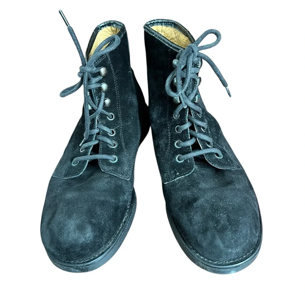 J. Crew Kenton Pacer Boots Men's 40 Suede Leather‎ Lace-Up Winter Black